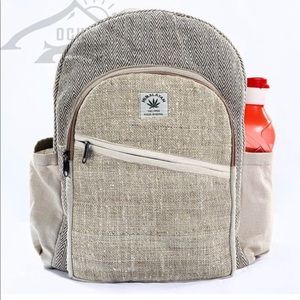 100% Handmade Multi Pocket Hemp Backpack